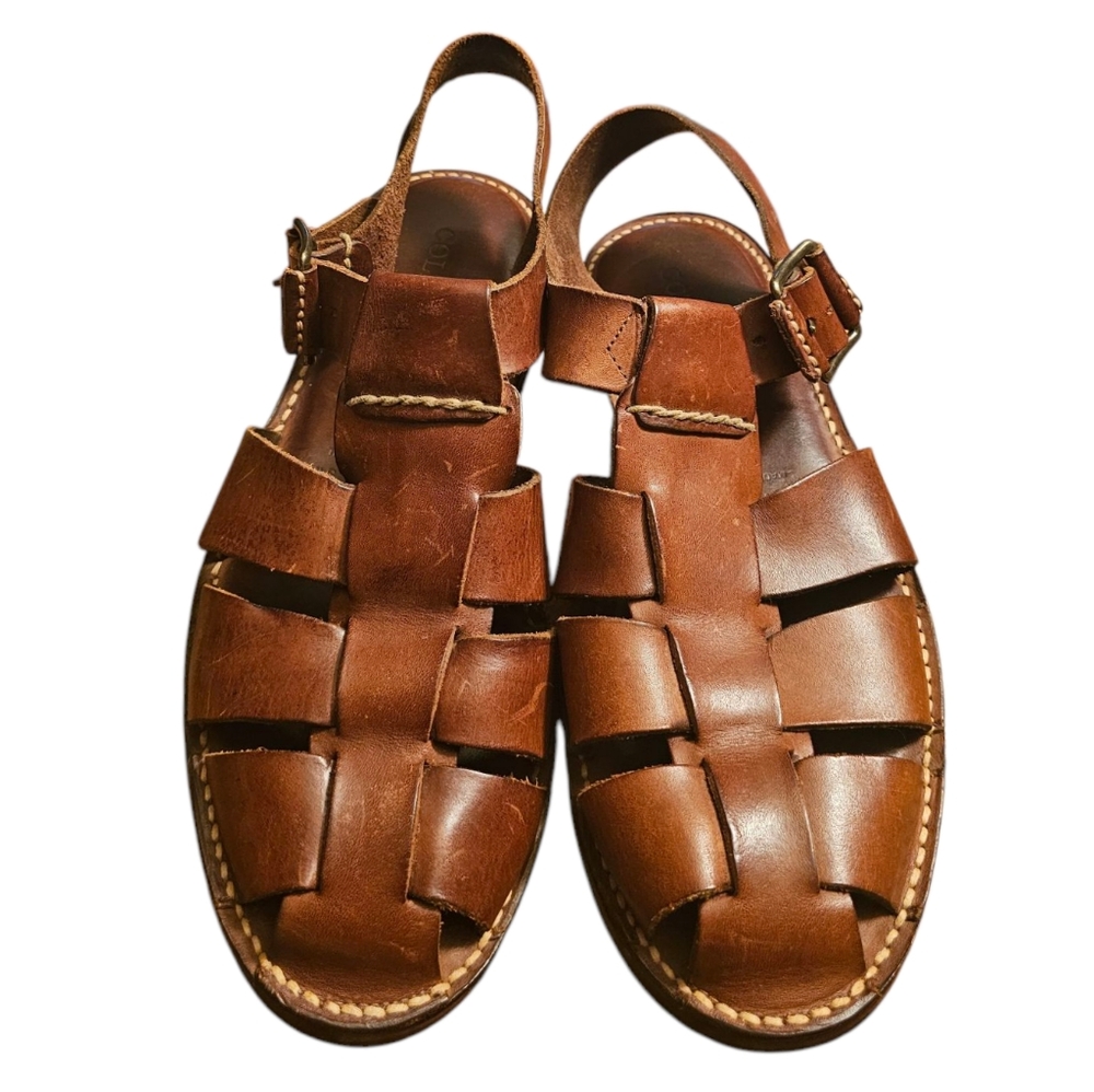 Cole Haan Brown Leather Fisherman Sandals